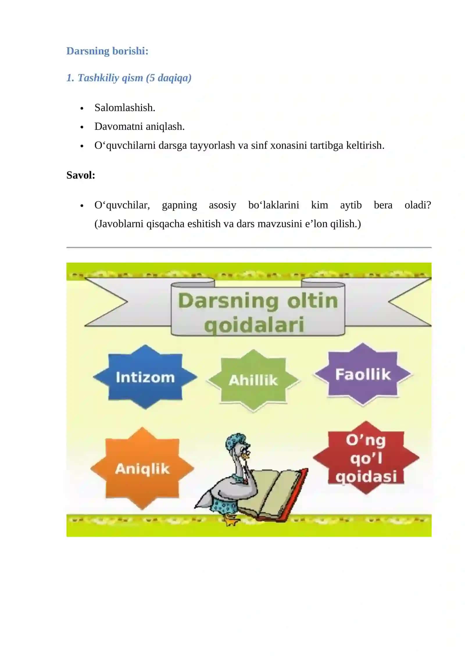 Gapning ikkinchi darajali bo‘laklari 4