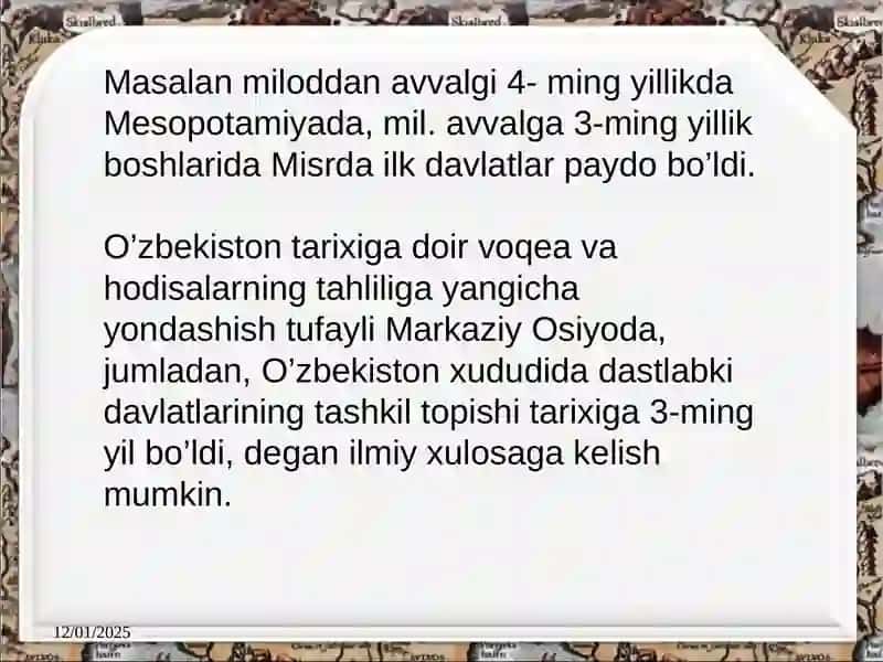 O'zbek davlatchiligining tarixiy boshqichlari 4