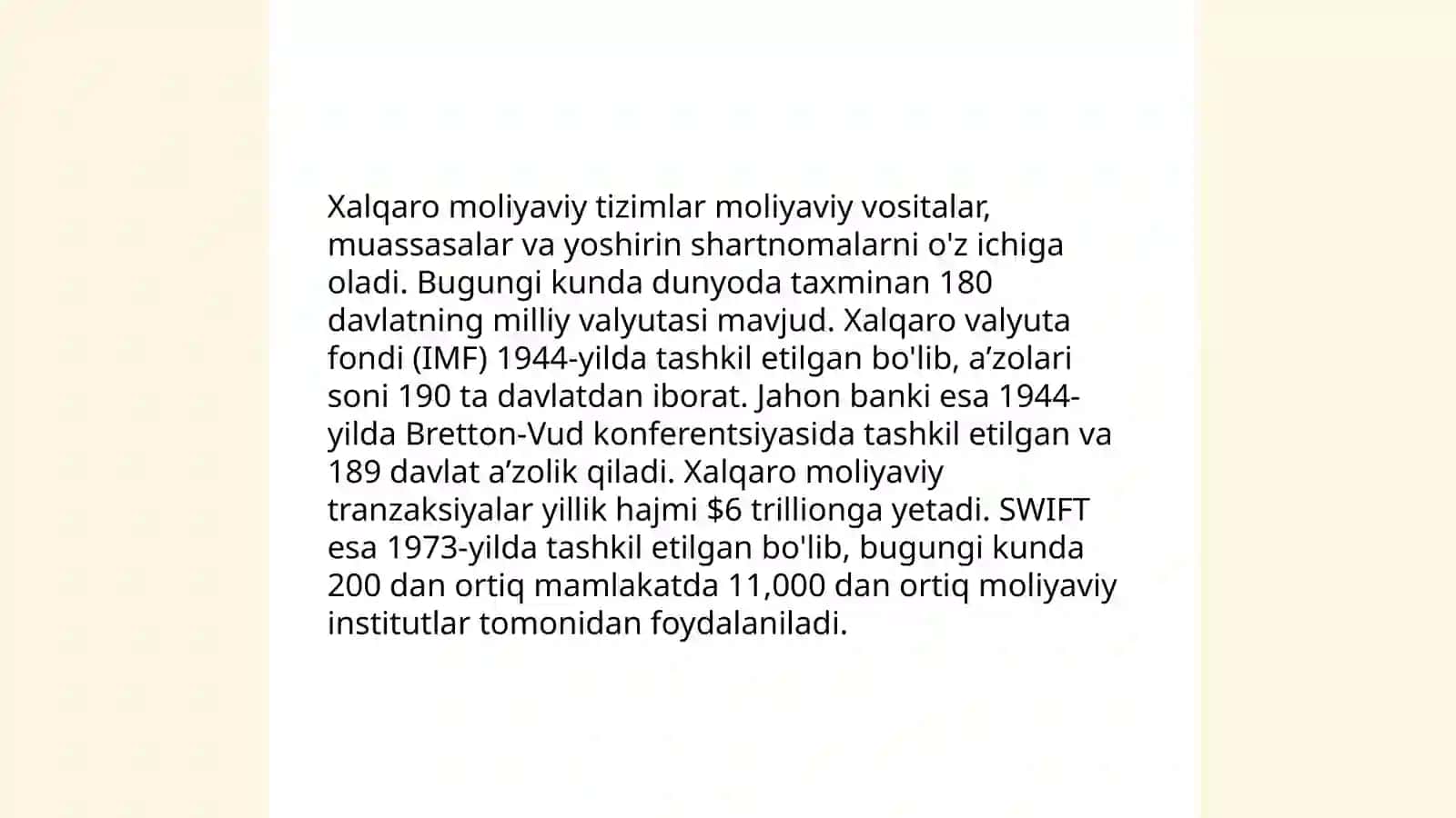 Xalqaro moliyaviy munosabatlar 4