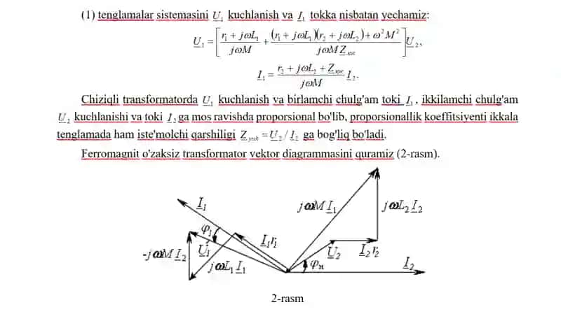 O'zaksiz transformatorlar 4