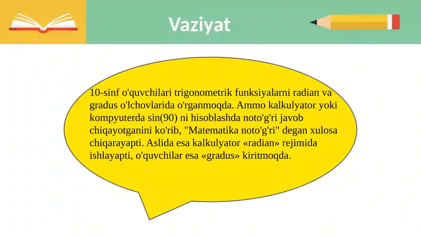 Trigonometrik funksiyalar va ularning xossalari 4