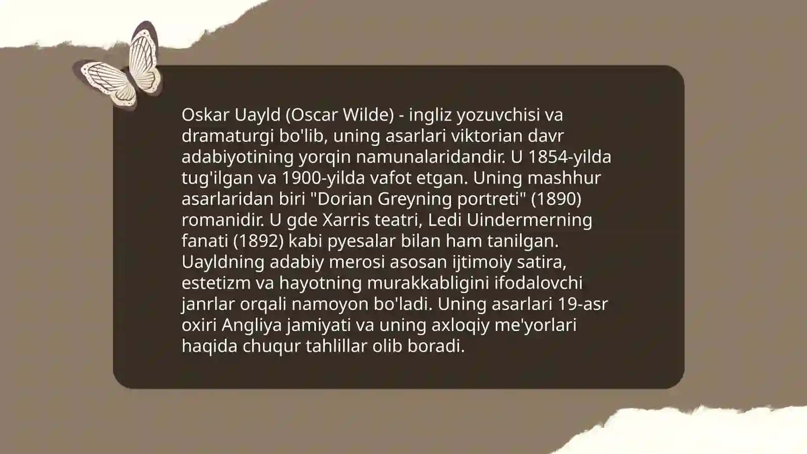 Oskar Uayld ertaklari 4