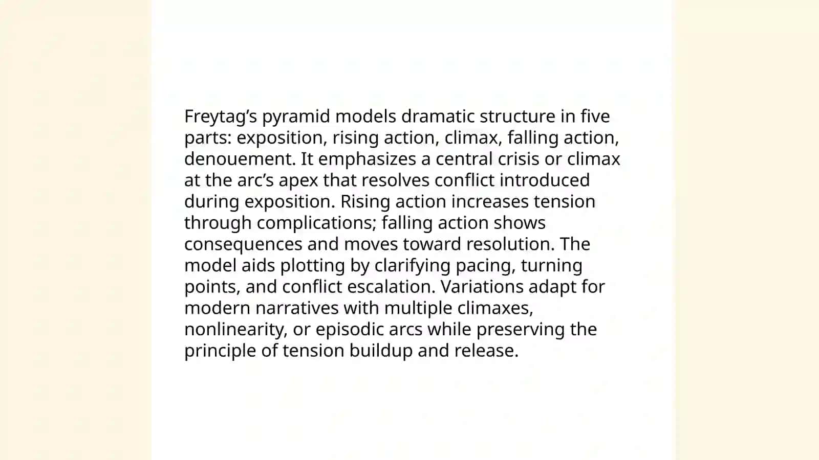 Formal componenets (Plot and Conflict). Composition and artistic devices 4