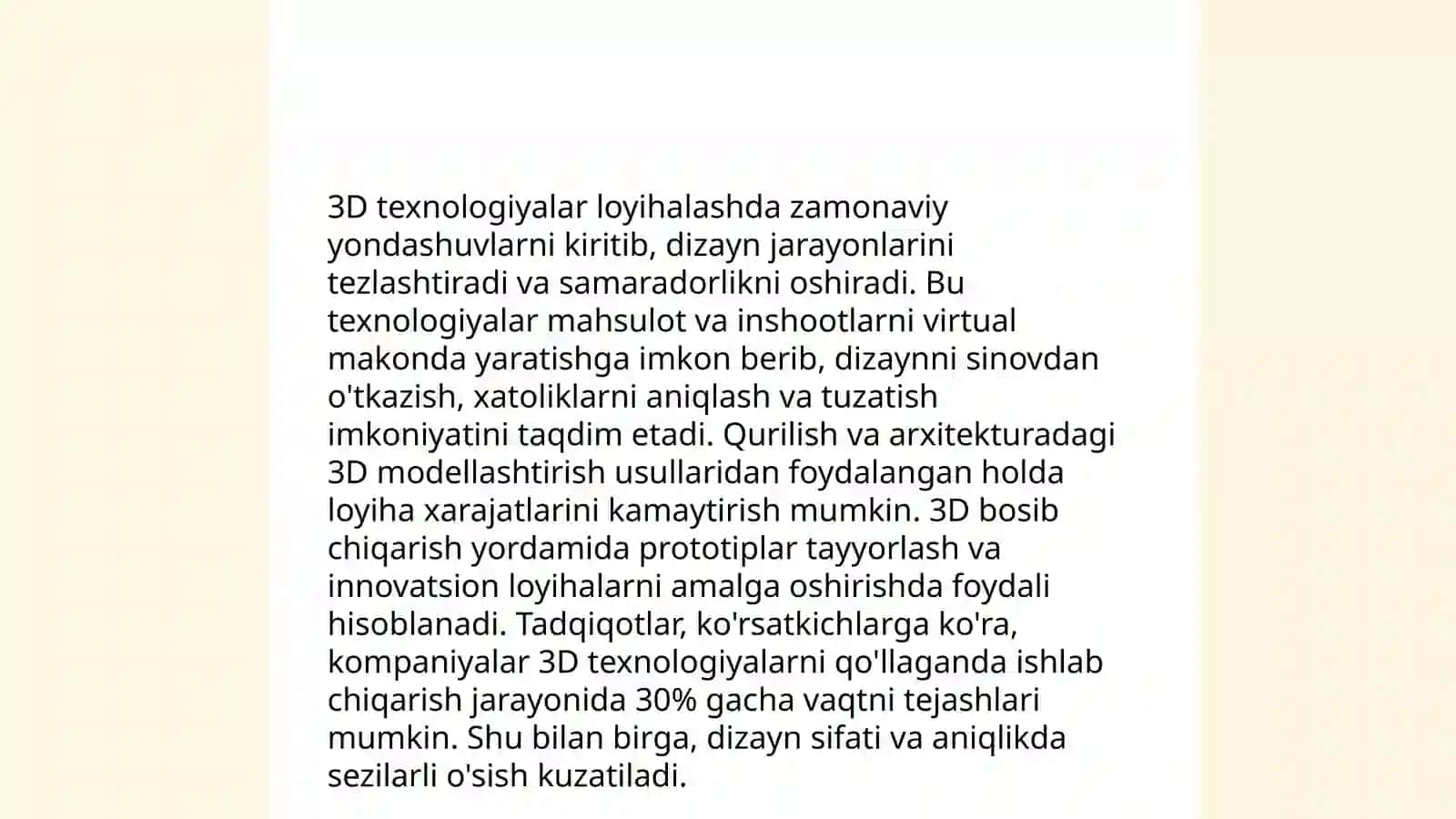 3 o'lchovli grafika imkoniyatlarini loyihalashda qo'llash texnologiyalari 4