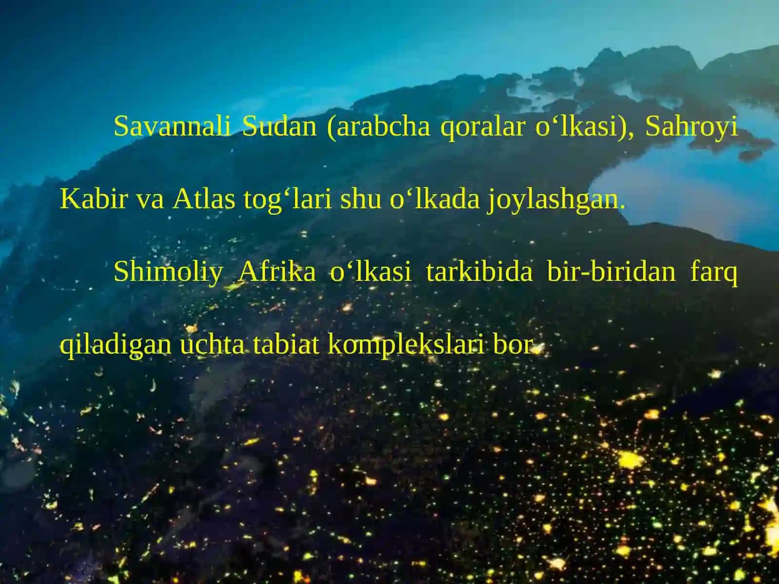 Shimoliy Afrika tabiiy sharoiti 4