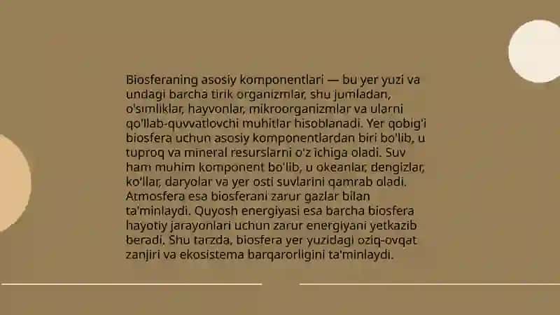 Inson va biosfera 4