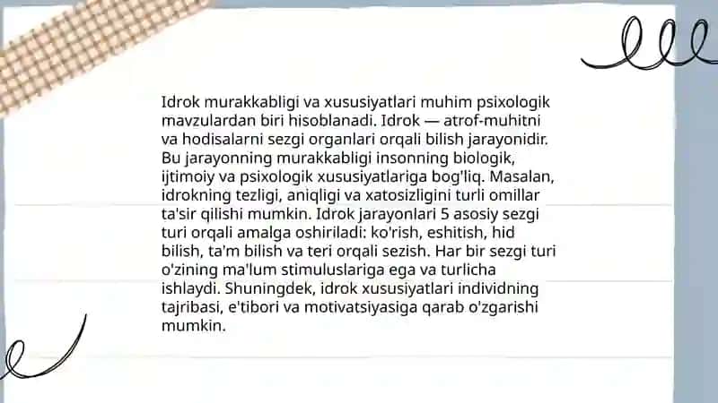 Idrok murakkab turlari 4