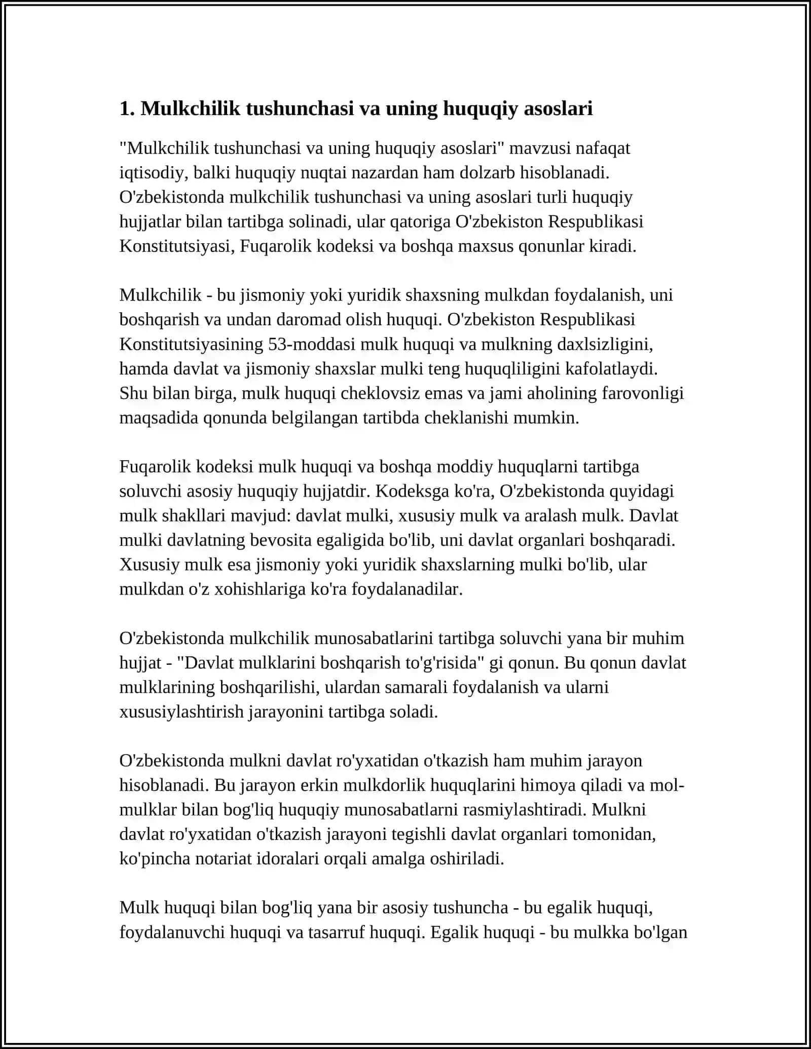 MULKCHILIK HUQUQI NAZARIYASI 4