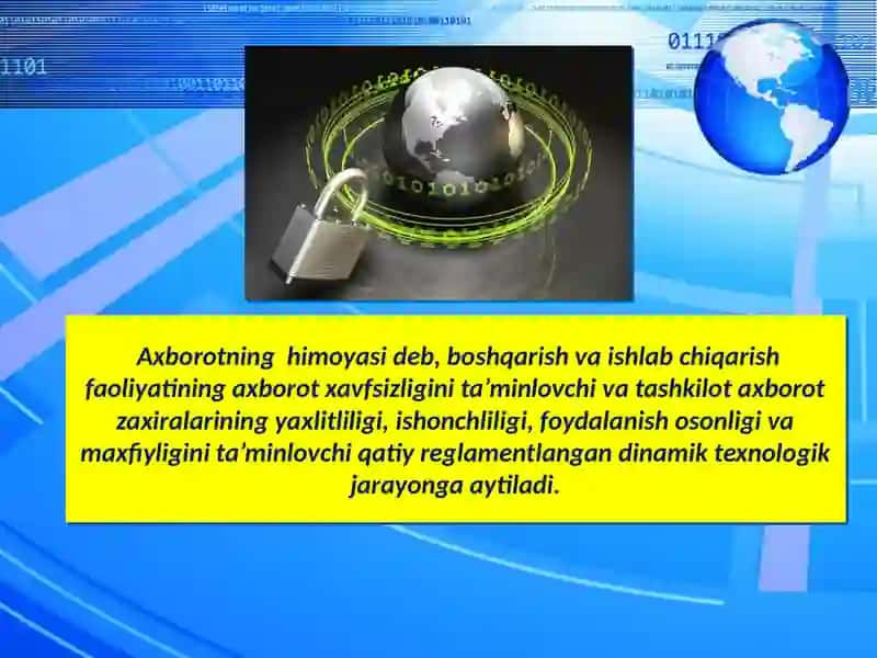 Axborot xavfsizligini taminlash 4