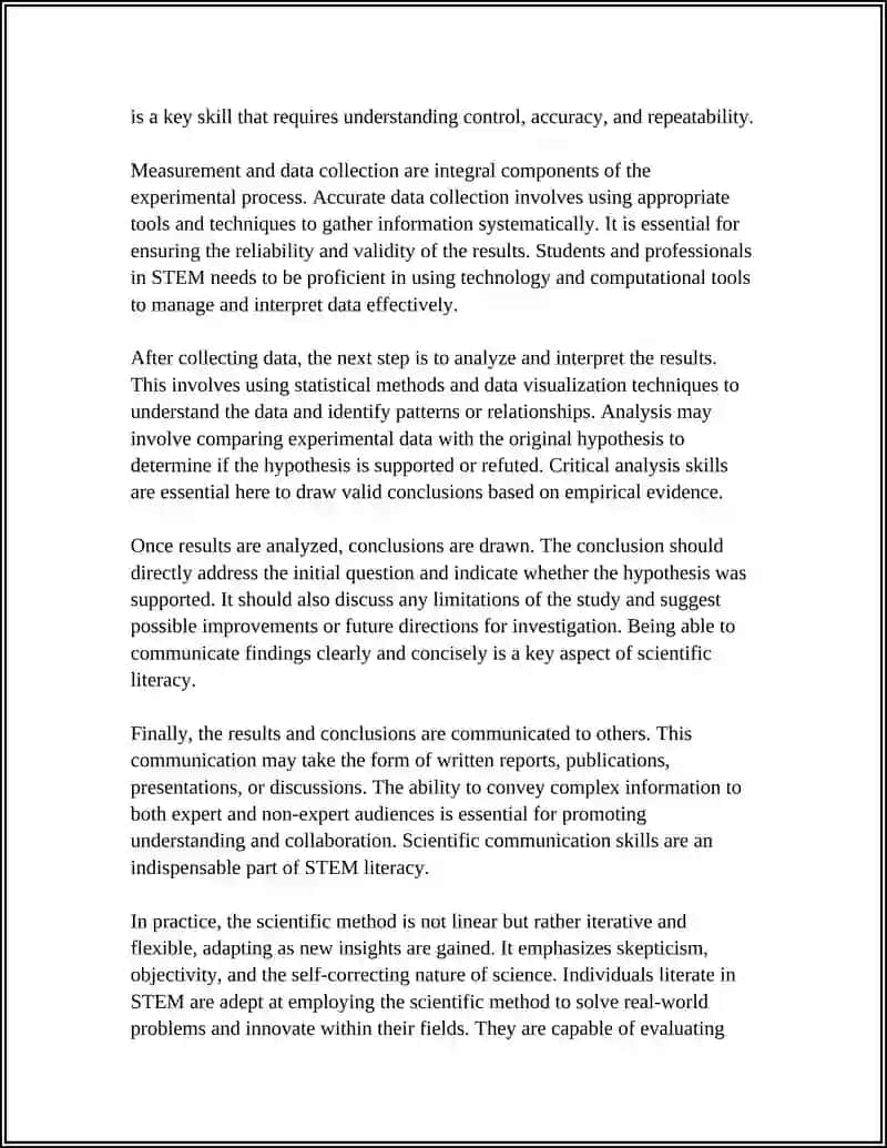 STEM LITERACY 4