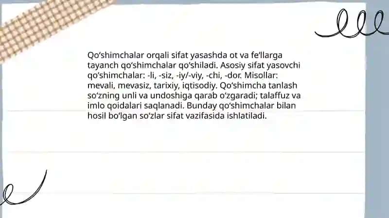 Sifat yasalishi 4