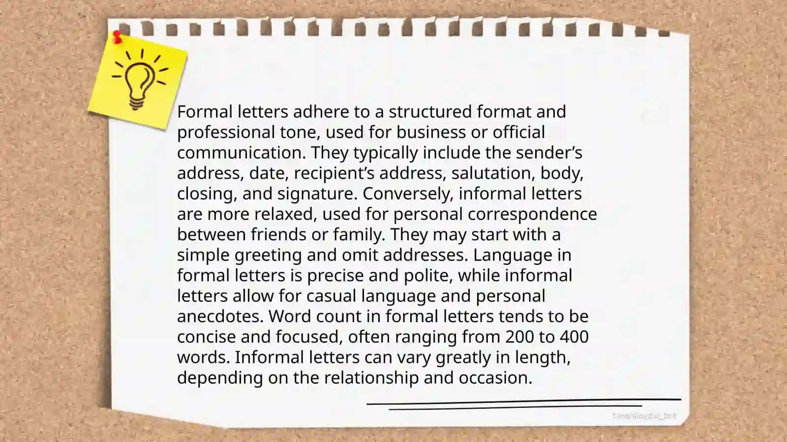 Letter writing general rules Types of letters 4
