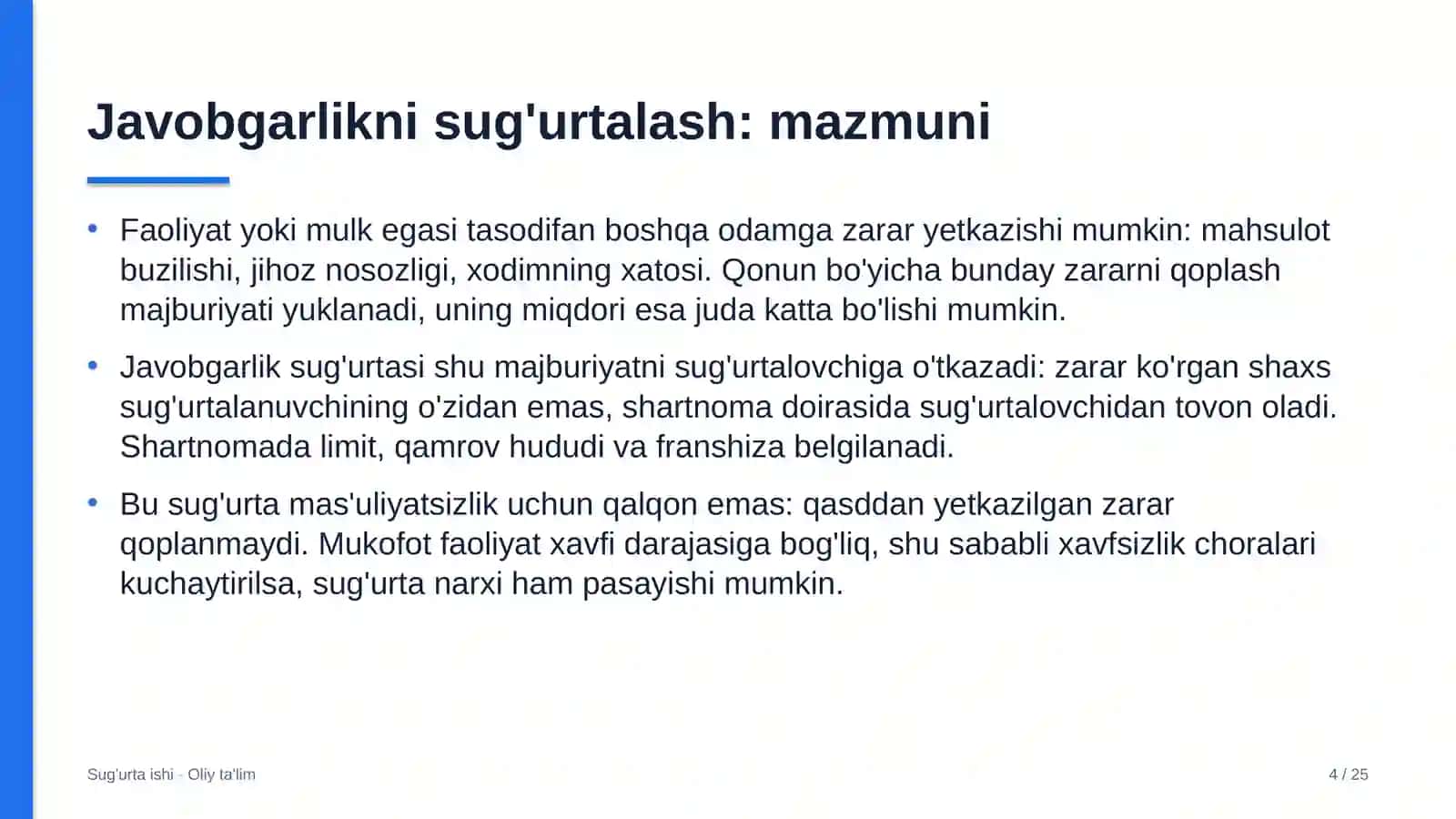 reabilitatsiya markazlarida javobgarlikni sug'urtalash 3641 4