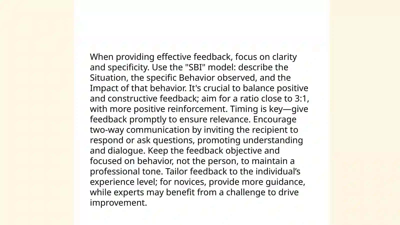 How to Provide Feedback for a Lesson 4