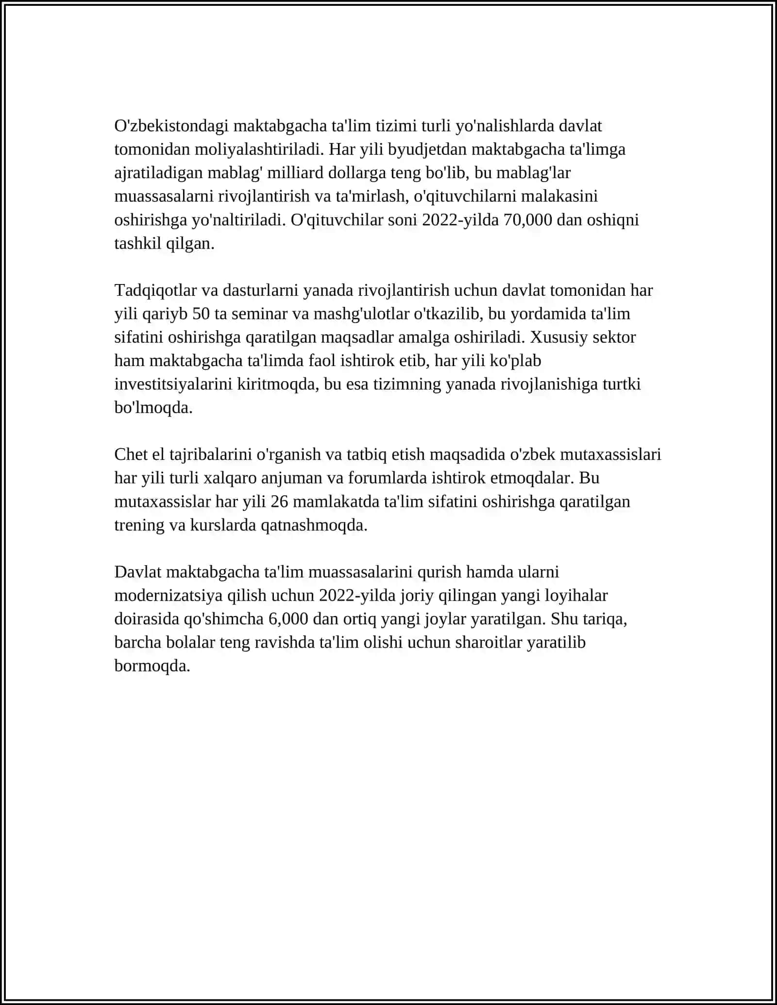 ÒZBEKISTON TALIM TIZIMI 4