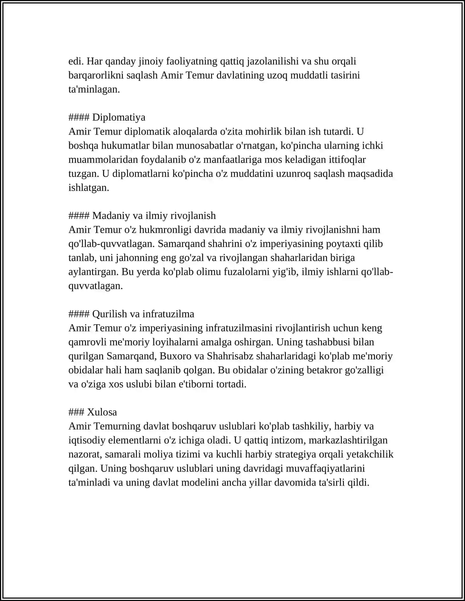 AMIR TEMUR BUYUK DAVLAT ARBOBI. MIRZO ULUĜBEK DAVLAT ARBOBI VA OLIM 4