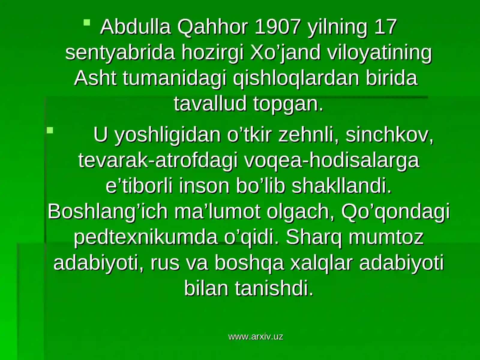 Abdulla Qahhor (1907—1968) 4