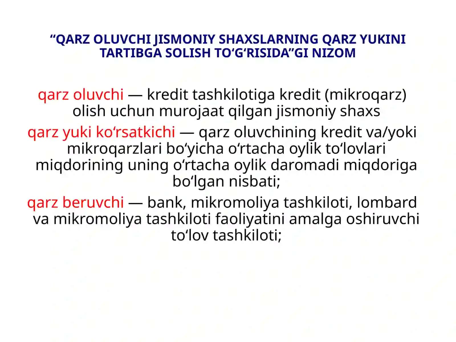 Jismoniy shaxslar uchun bank kreditlari va ularning klasifikatsiyalashishi 4