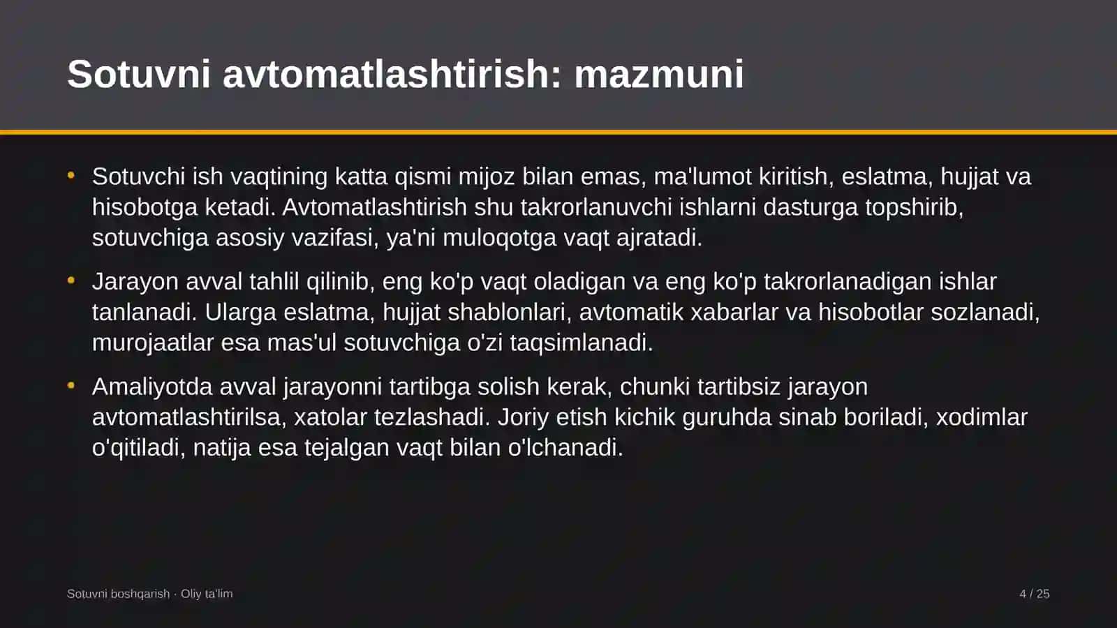 Striming platformalarida sotuvni avtomatlashtirish 4