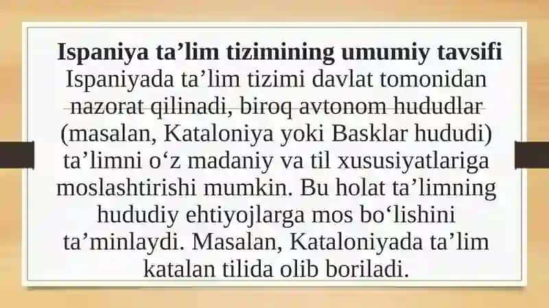 Ispaniya ta’lim tizimi 4