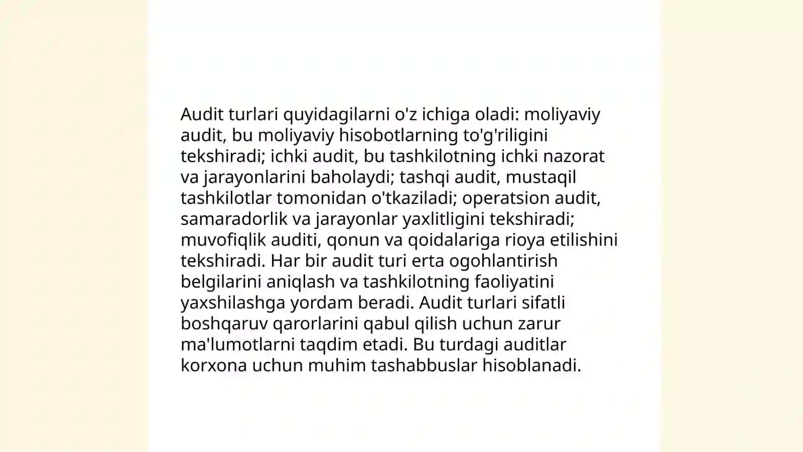 Auditning mohiyati va ahamiyati 4
