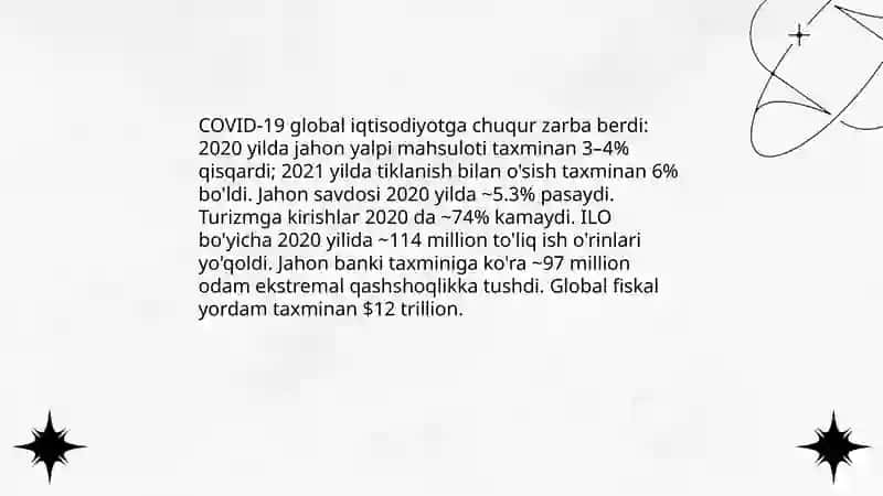 Pandemiya XXI asrning global muammosi va uning oqibatlari 4