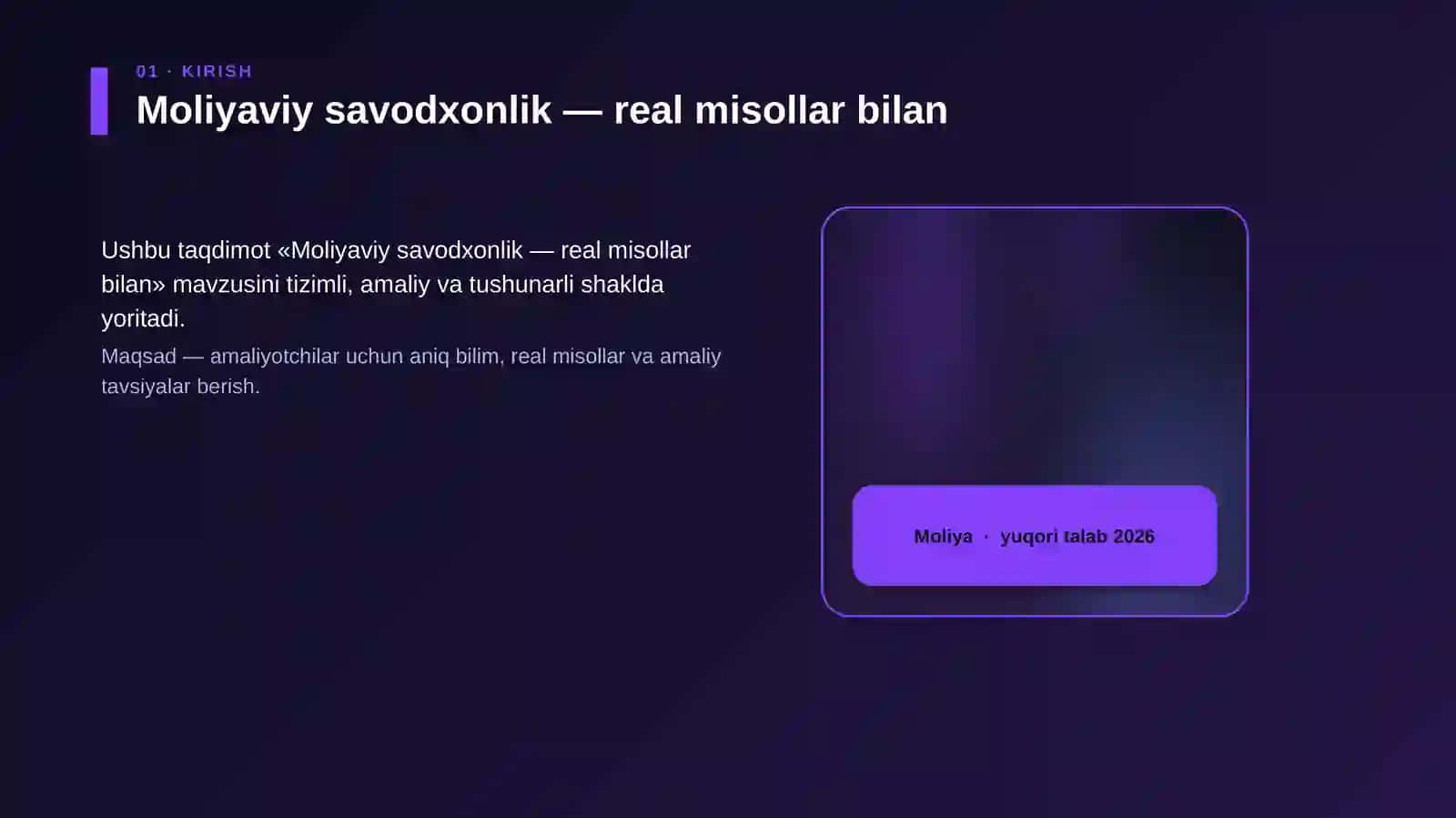 Moliyaviy savodxonlik — real misollar bilan 4