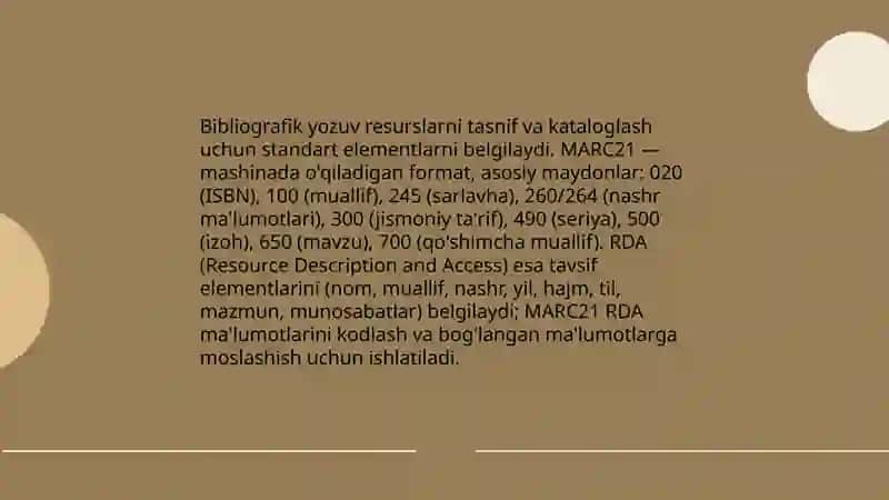 Kutubxona katalog tizimi va sohaviy indeksatsiya 4