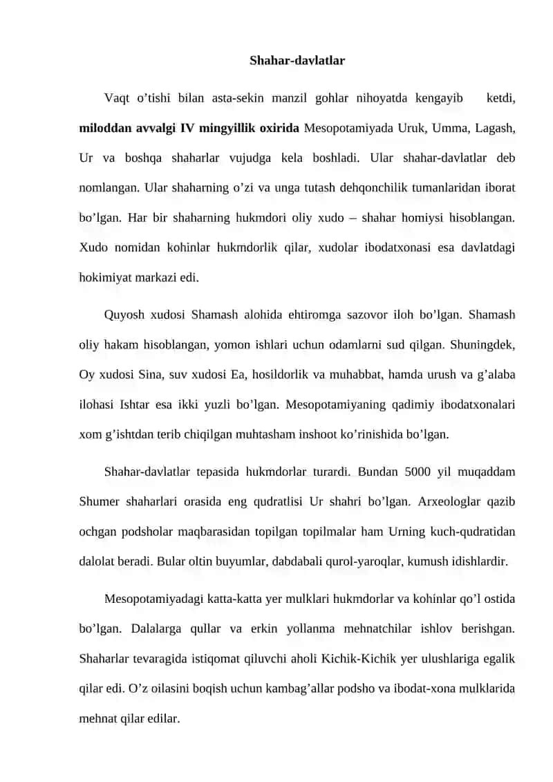 Mesopotamiya tarixi haqida ma’nbalar 4
