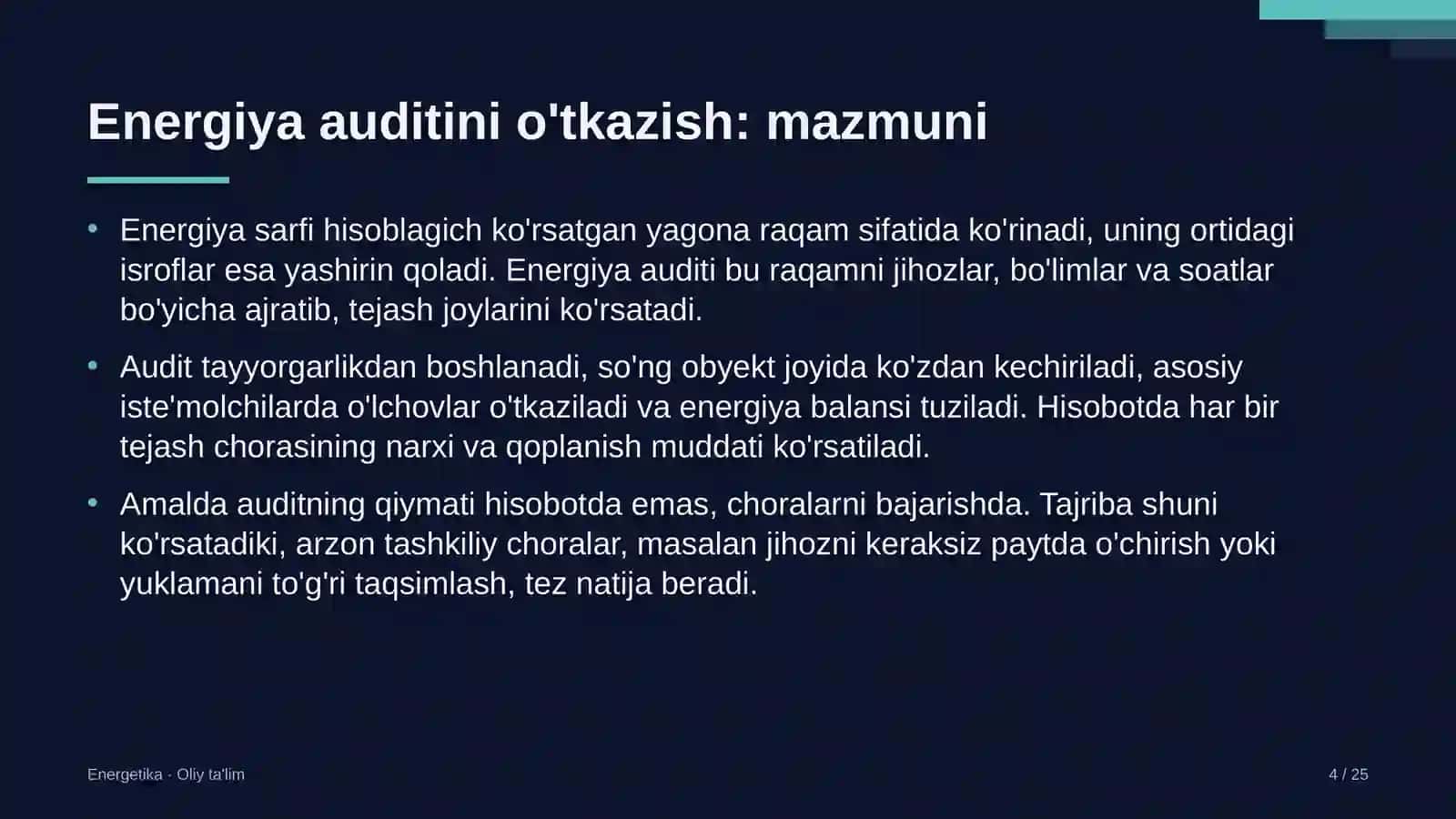 Bulutli xizmatlar provayderlarida energiya auditini o'tkazish 4