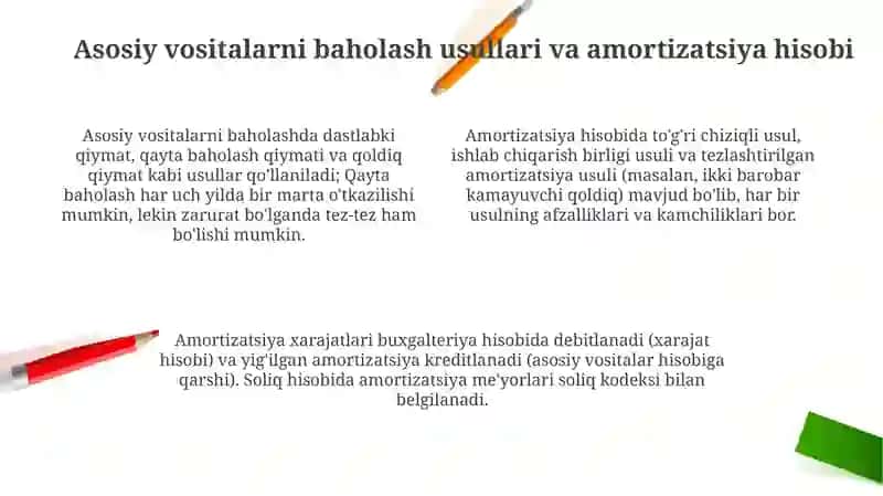 Transport korxonalarida asosiy vositalar hisobi 4