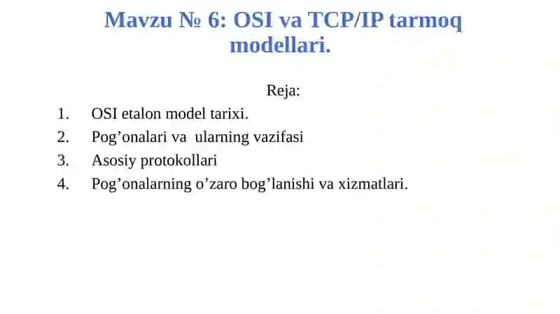 Kompyuter tarmoqlari 4
