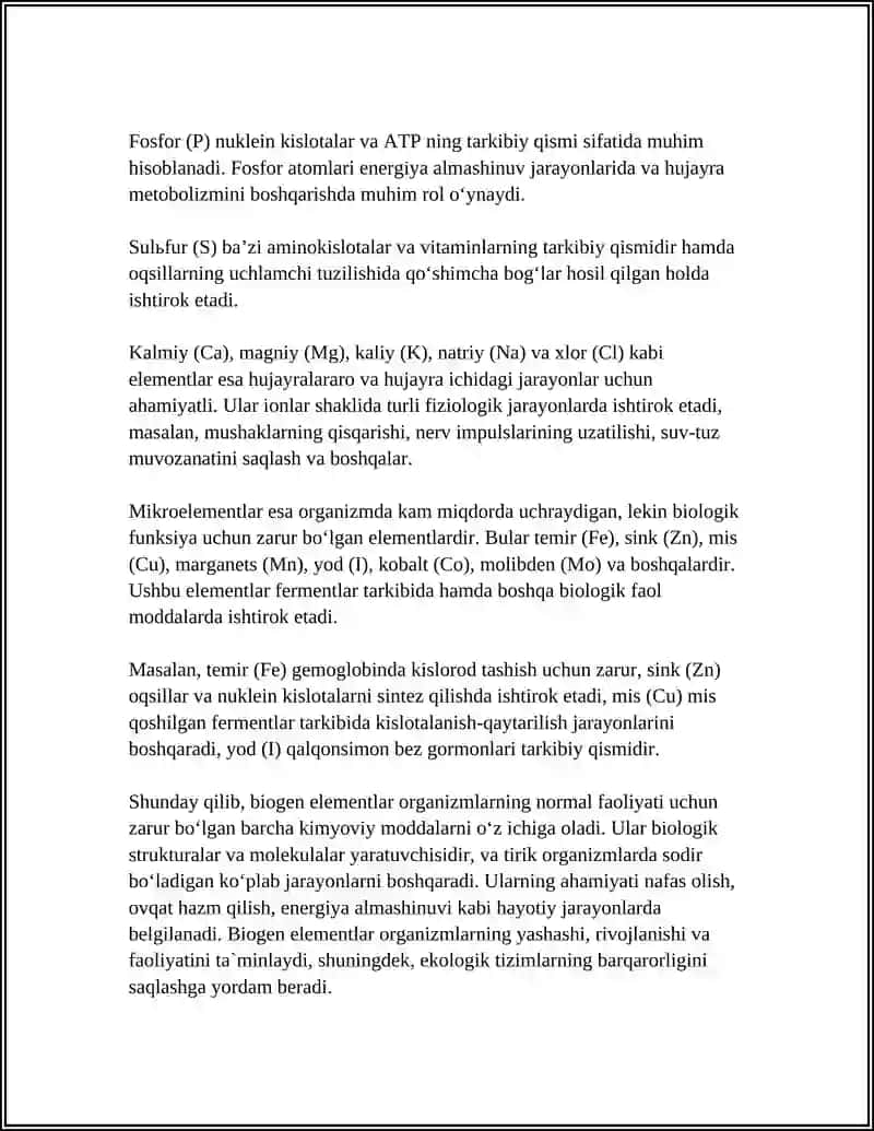BIOGEN ELEMENTLAR 4