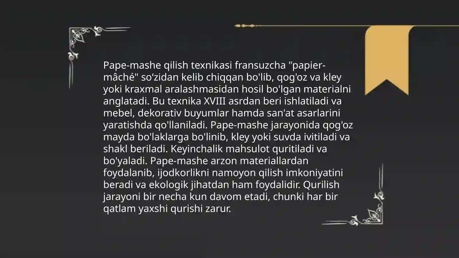 Pape-mashe haqida ma'lumot 4
