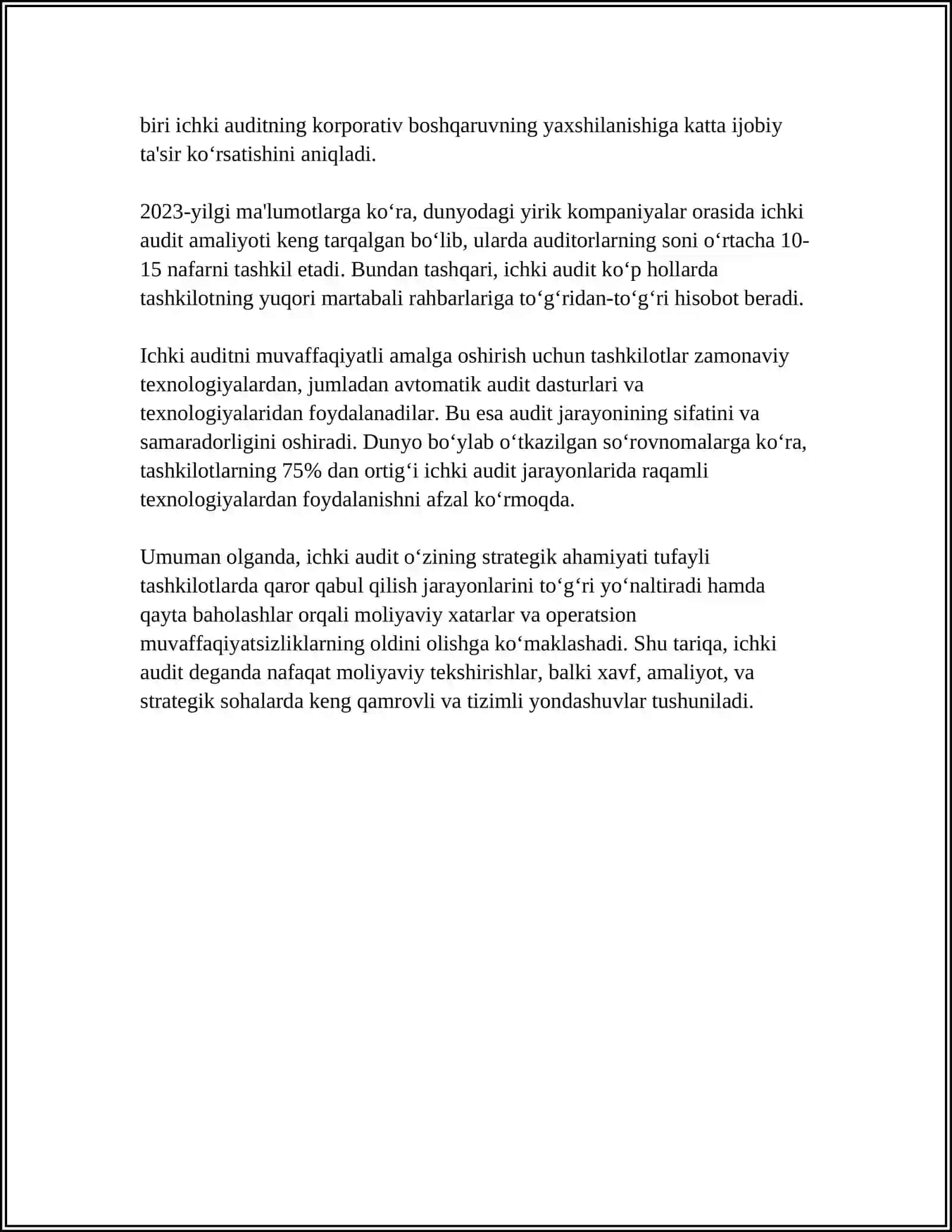 ICHKI AUDIT 4