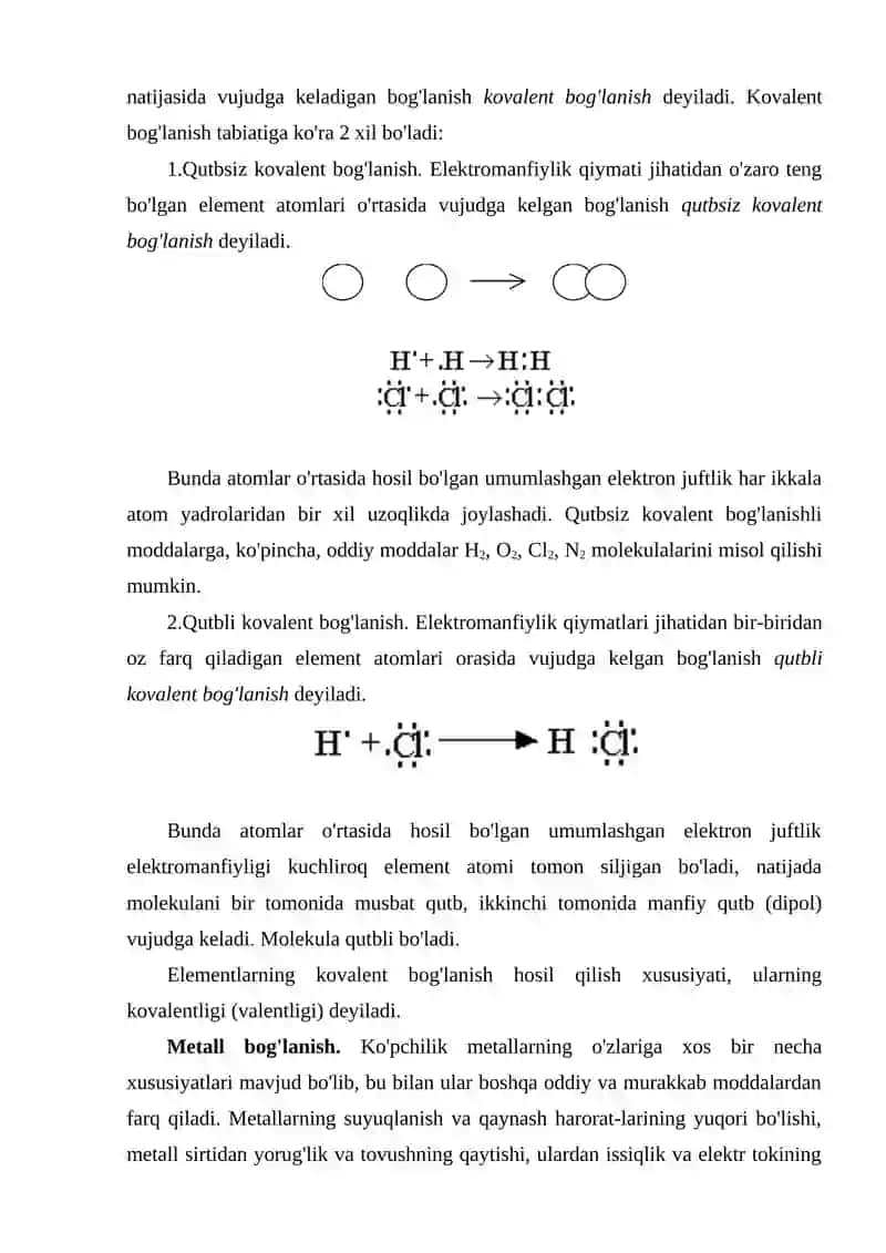 Kimyoviy bog'lanish va molekulalar tuzilishi 4