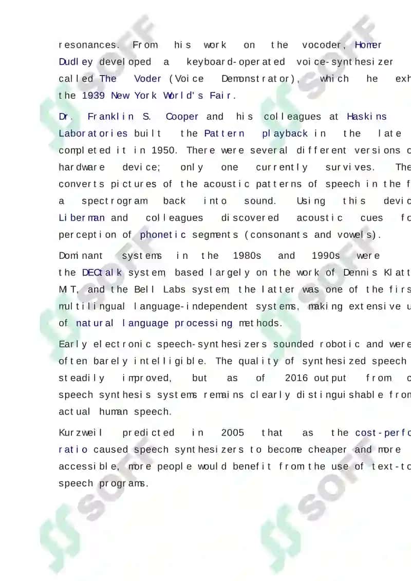 Speech synthesis 5