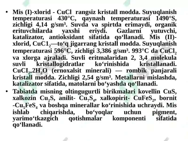 Davriysistemning b-Guruhi elementlari 5