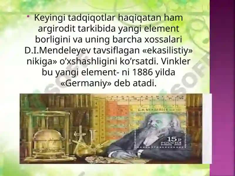 Germaniy elementi haqida fan 5