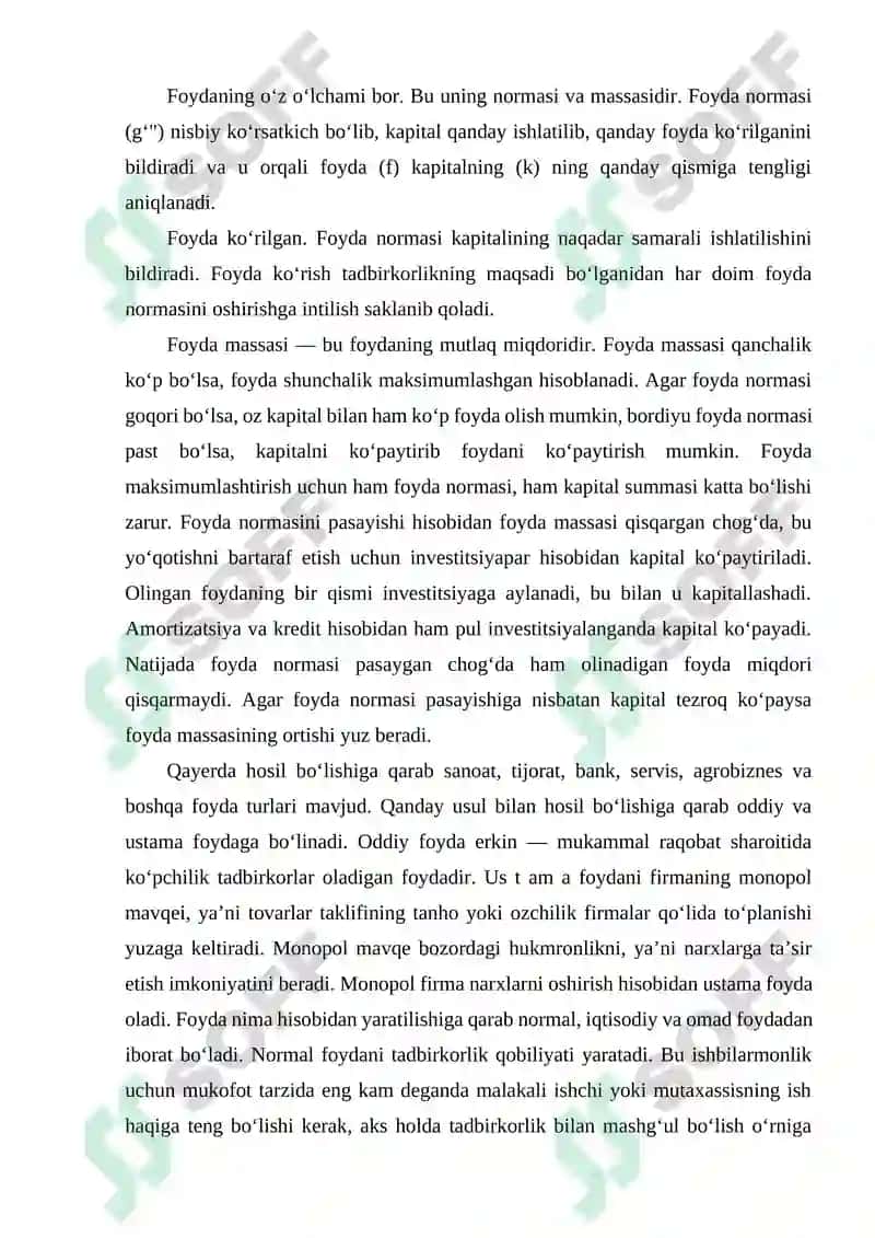 Foyda va unga ta'sir etuvchi omillar 5