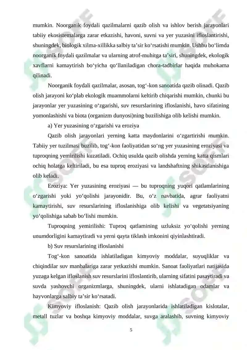 NOORGANIK FOYDALI QAZILMALAR 5
