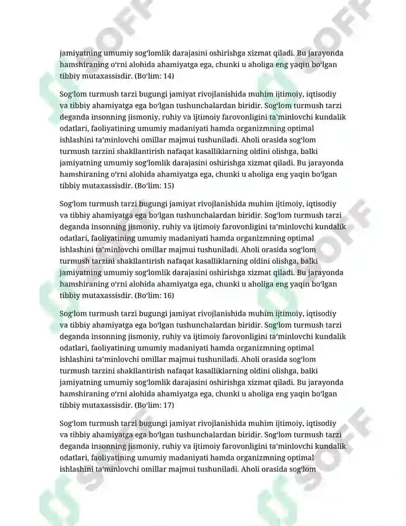 Sog‘lom Turmush Tarzi 5