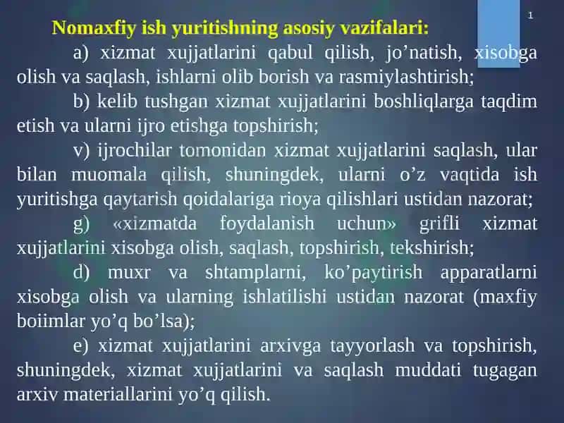 XIZMAT YOZISHMALARI 5