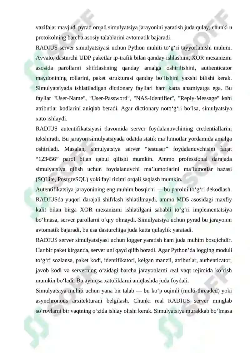 PYTHON'DA RADIUS SERVER SIMULYATSIYASI 5