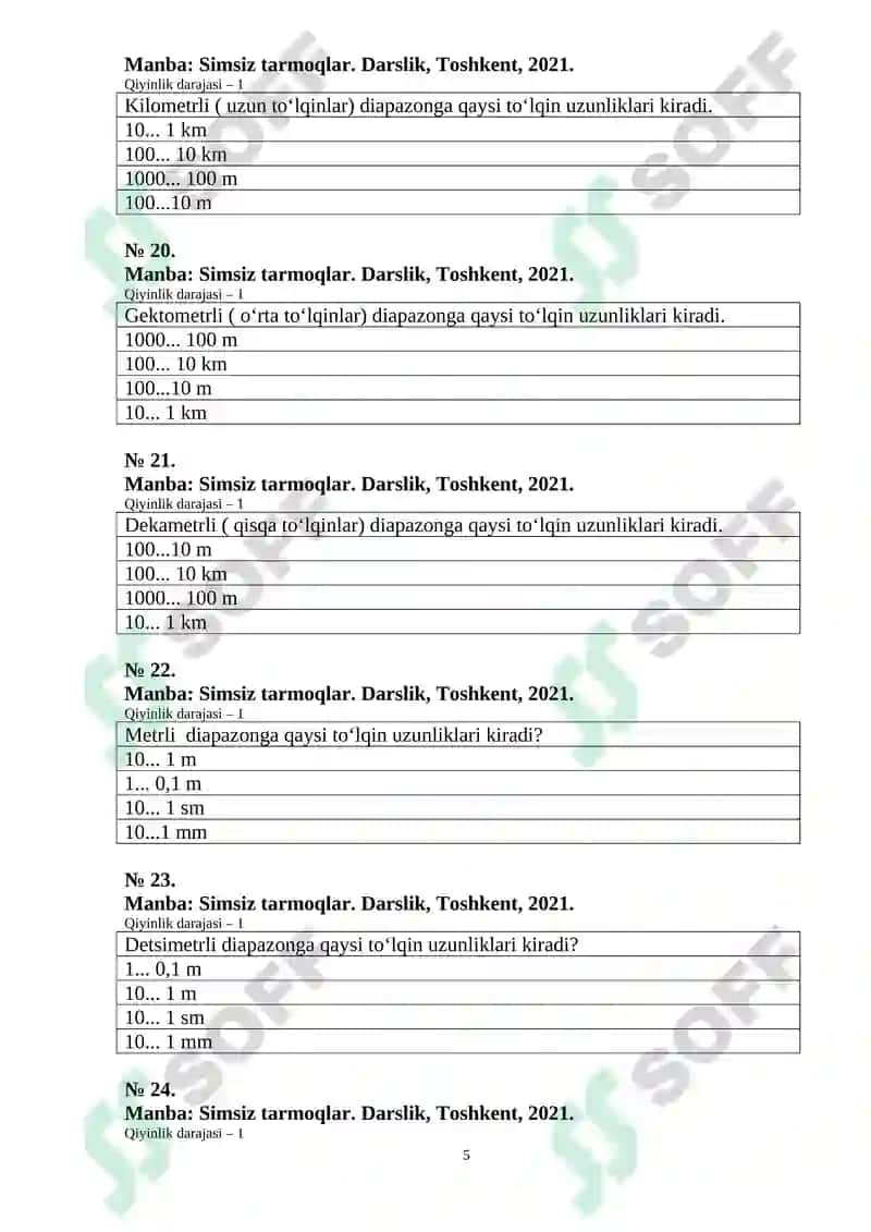 Simsiz tarmoqlar 5