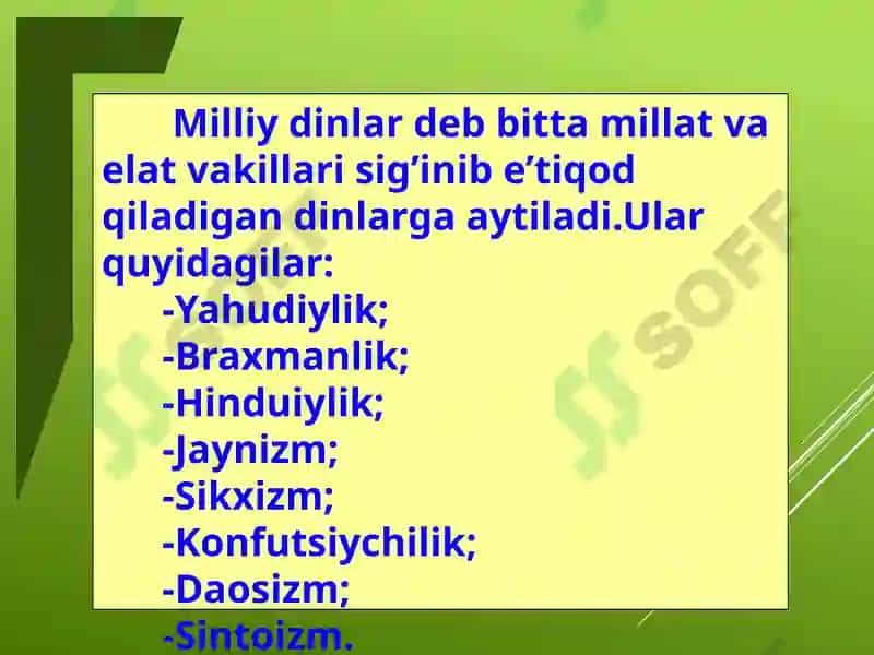 MILLIY DINLAR 5