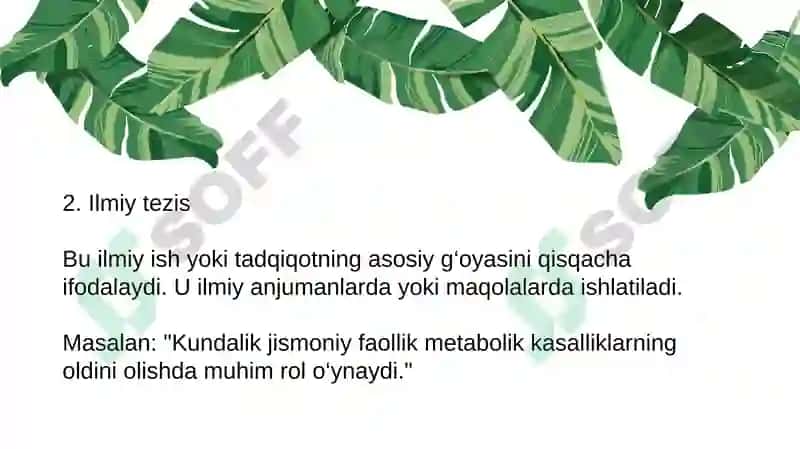 Tezis turlari 5