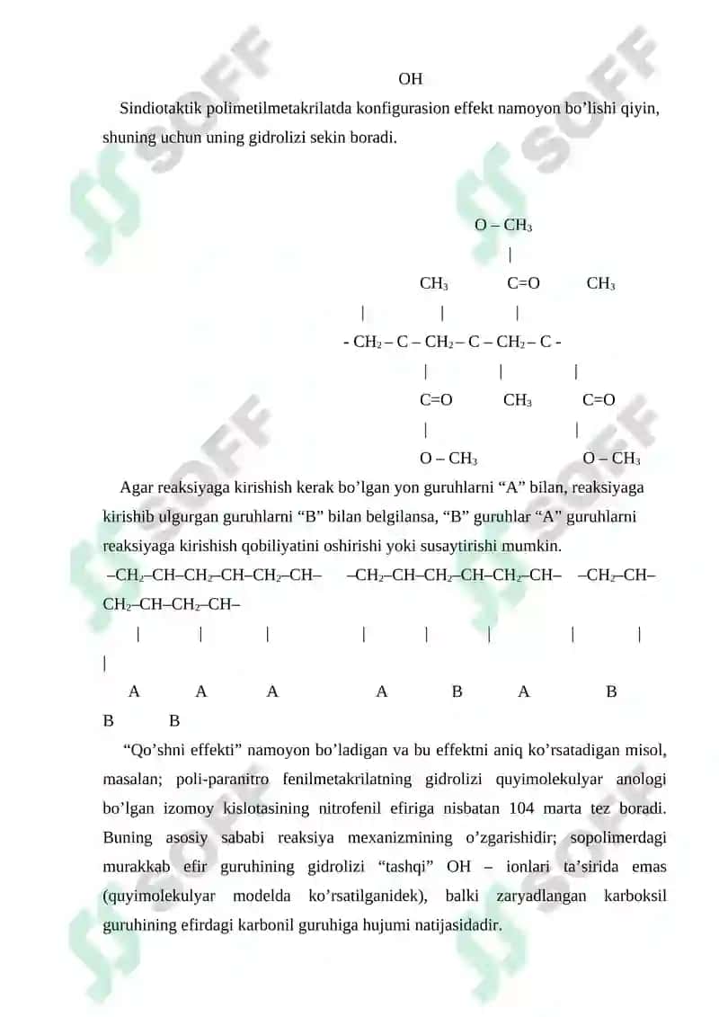 Polimerlarning kimyoviy xossalari 5