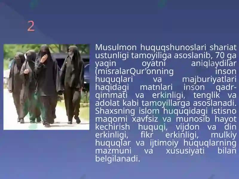 Islomda inson huquqlari himoyasi ijtimoiy tenglik adolat va tolerantlik 5