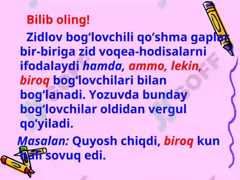 Qo‘shma Gaplar 5